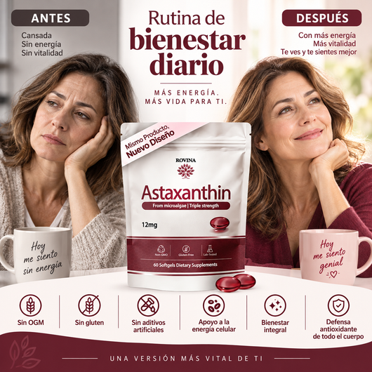 Rovina Astaxanthin™ – Protección Antioxidante 12mg