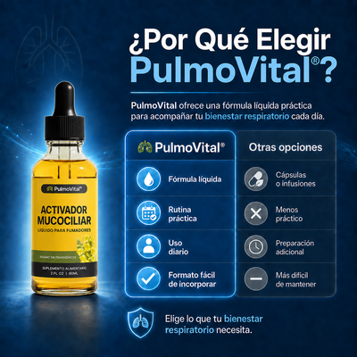 PulmoVital® | Activador Mucociliar líquido para fumadores