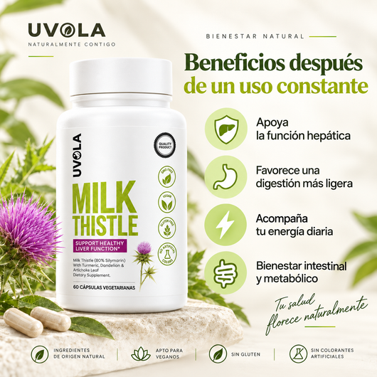 Uvola Milk Thistle™ – Apoyo Hepático con Cardo Mariano