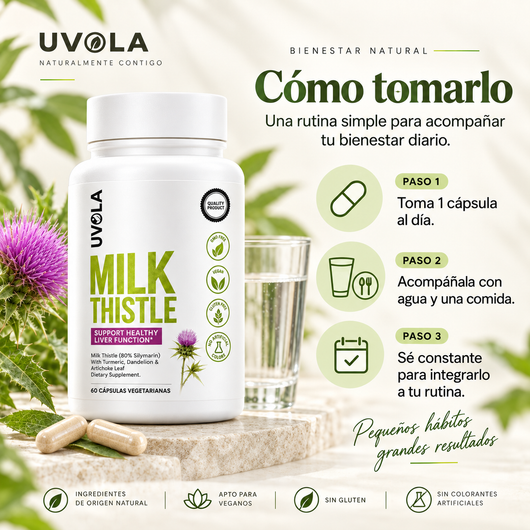 Uvola Milk Thistle™ – Apoyo Hepático con Cardo Mariano