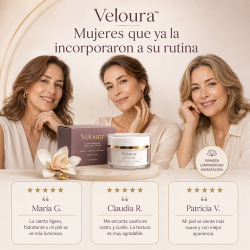Veloura™ – Crema Lifting para Rostro, Ojos y Cuello