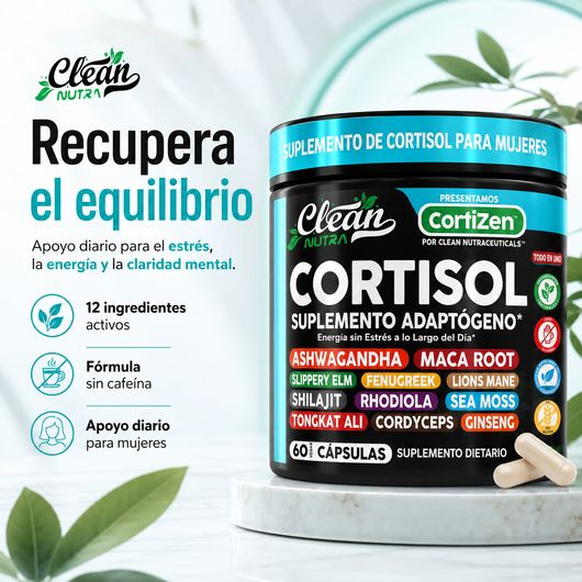 CortiZen™ - Apoyo diario para el estrés, la energía y la claridad mental.
