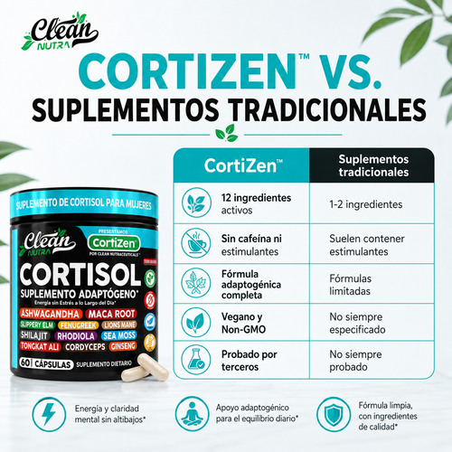 CortiZen™ - Apoyo diario para el estrés, la energía y la claridad mental.